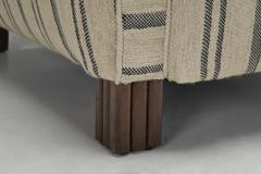 Pair of Club Chairs with Striped Upholstery Europe Mid 20th Century - 4440737