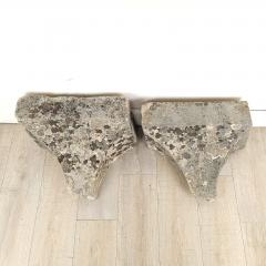 Pair of Coade Stone Weathered Brackets England 18th or 19th century - 3975268