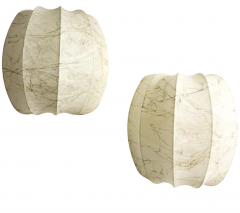 Pair of Cocoon Wall Lights Italy 1970s - 4426355