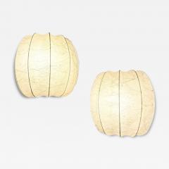 Pair of Cocoon Wall Lights Italy 1970s - 4427029