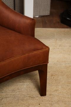 Pair of Cognac Leather Lounge Chairs - 3466610