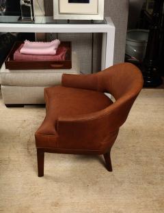 Pair of Cognac Leather Lounge Chairs - 3466630