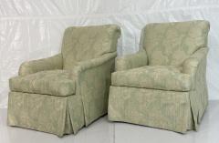 Pair of Colefax Swivel Lounge Chairs Ottoman Made in the USA by Pearson - 4711992
