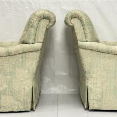 Pair of Colefax Swivel Lounge Chairs Ottoman Made in the USA by Pearson - 4711996
