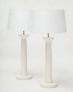 Pair of Colonne Plaster Lamps by Facto Atelier Paris France 2021 - 3503237