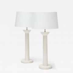 Pair of Colonne Plaster Lamps by Facto Atelier Paris France 2021 - 3504593