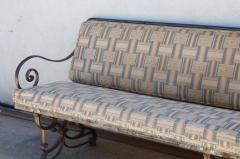 Pair of Comfortable French Art Nouveau Industrial Wrought Iron Benches - 953645