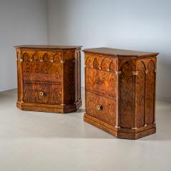 Pair of Commodes with Gothic Arches Italy Mid 19th Century - 4389501