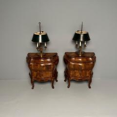 Pair of Compatible Bronze Bouillotte Table Desk Lamps Tole - 3395472