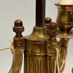 Pair of Compatible Bronze Bouillotte Table Desk Lamps Tole - 3395476