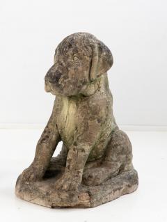 Pair of Composite Stone Boxer Dog Garden Statues England 1960s - 4597778