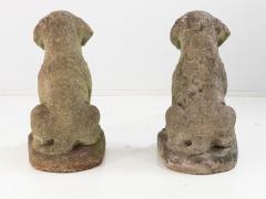 Pair of Composite Stone Boxer Dog Garden Statues England 1960s - 4597780