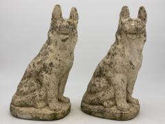 Pair of Concrete Shepherd Dogs English mid 20th Century - 3353884