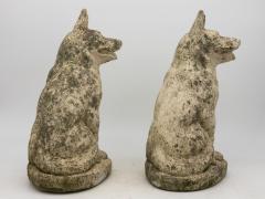 Pair of Concrete Shepherd Dogs English mid 20th Century - 3353886