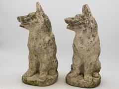 Pair of Concrete Shepherd Dogs English mid 20th Century - 3353893