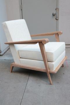 Pair of Contemporary Cerused Oak Armchairs - 1846851