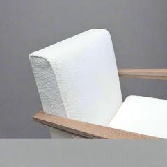 Pair of Contemporary Cerused Oak Armchairs - 4418062