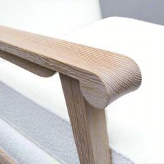 Pair of Contemporary Cerused Oak Armchairs - 4418063