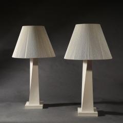 Pair of Contemporary Coadestone Twist Lamps in Manner of Jean Michel Frank - 3616540