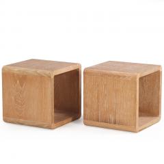 Pair of Contemporary Cube Tables in Cerused Oak C 1990 - 4739722