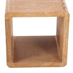 Pair of Contemporary Cube Tables in Cerused Oak C 1990 - 4739724