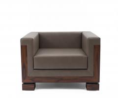Pair of Contemporary Extra Large Custom Cube Shaped Armchairs - 891072
