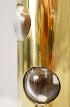 Pair of Contemporary Italian Lamps in Brass and Glass - 2438958