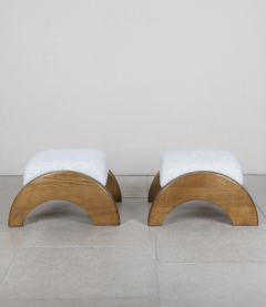 Pair of Contemporary Italian Mid century style stools - 4430674