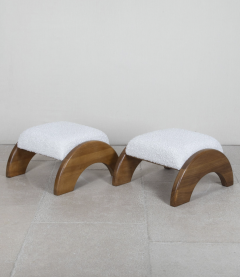 Pair of Contemporary Italian Mid century style stools - 4430677
