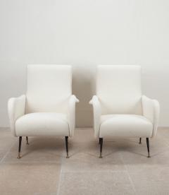Pair of Contemporary Italian Zanuso Style Armchairs - 4136873