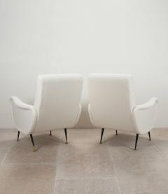 Pair of Contemporary Italian Zanuso Style Armchairs - 4136875