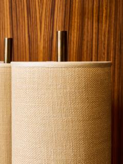 Pair of Contemporary Marble Table Lamps with Sculptural Rectangular Bases - 4693184