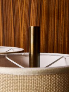 Pair of Contemporary Marble Table Lamps with Sculptural Rectangular Bases - 4693195