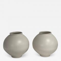 Pair of Contemporary Porcelain Moon Jars - 2144912