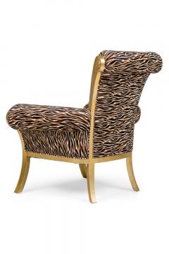 Pair of Contemporary Style Zebra Print Arm Chairs - 4649733