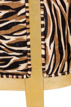 Pair of Contemporary Style Zebra Print Arm Chairs - 4649735