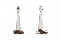 Pair of Continental Art Deco Chrome Plated Table Lamp - 4670754