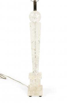 Pair of Continental Baltic Rock Crystal Obelisk Table Lamps - 1381286