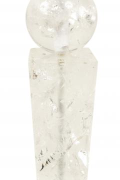 Pair of Continental Baltic Rock Crystal Obelisk Table Lamps - 1381289