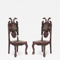 Pair of Continental Baroque Pine Side Chairs - 1421211