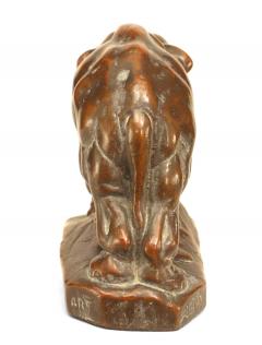 Pair of Continental Patinated Copper Elephant Bookends - 4408177