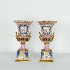 Pair of Continental Porcelain Campagna Urns circa 1820 - 2643856