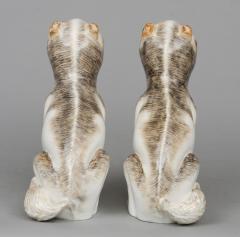 Pair of Continental Porcelain Pug Dogs - 266843