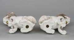 Pair of Continental Porcelain Pug Dogs - 266846