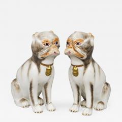 Pair of Continental Porcelain Pug Dogs - 267814