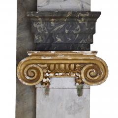 Pair of Continental gesso and wood pilaster columns - 2093551