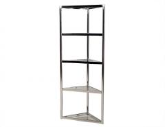Pair of Corner Polished Stainless Steel Etegeres - 1994486
