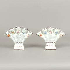 Pair of Creamware Finger Vases or Tulipieres - 3789855