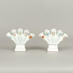 Pair of Creamware Finger Vases or Tulipieres - 3789862