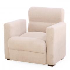 Pair of Cubist Style Upholstered Lounge Chairs C 1955  - 4530243